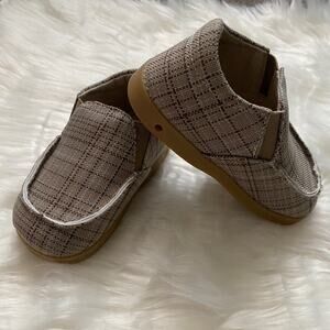 Size 8 sneak A' Roos Brown Plaid Canvas Shoes